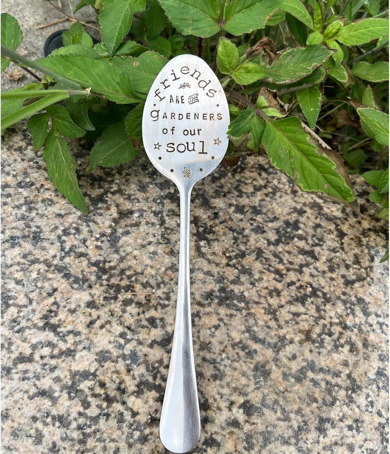 PLWalker Garden Plant Marker Friendship Gift for Women Gardeners, Plant Stake Label Sign Tag Gardening Gifts for Woman Plant Lovers, Metal Garden Decoration (Gardener of Our Soul) - Image 3